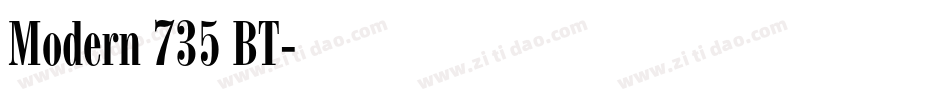 Modern 735 BT字体转换